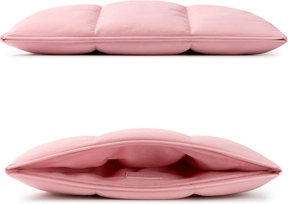 Comfyable Puffy Laptop Sleeve 13 Inch 14 Inch, Quilted Puffer Laptop Carrying Case for Women, Pillow Case Compatible with MacBook Air/Pro M5 M4 M3 M2 Pro/Max 2026, 13" MacBook Neo A18, Rice | Puffy