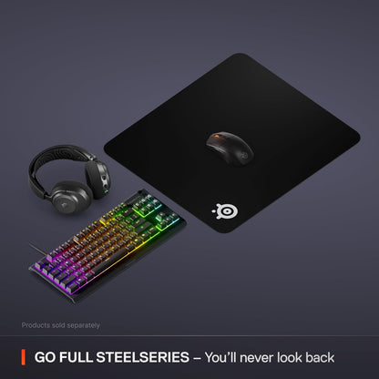 SteelSeries QcK Gaming Mouse Pad - XXL Cloth - Peak Tracking and Stability - Esports Mousepad - Never-Slip - Full Desk Coverage
