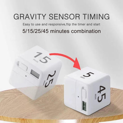 Cube Timer, Productivity Visual Timer 1/3/5/10 Minutes Preset, Desk Portable Rotating Multi Timers for ADHD Time Management Work Study Cooking Workout School