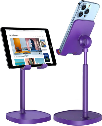 LISEN Cell Phone Stand Phone Holder for Desk Office Decor, Office Desk Accessories Women PC Gaming Essentials iPhone Stand Gadgets Men Gift for Father Fit OtterBox Case Switch iPad Air Tablet 4-10 in