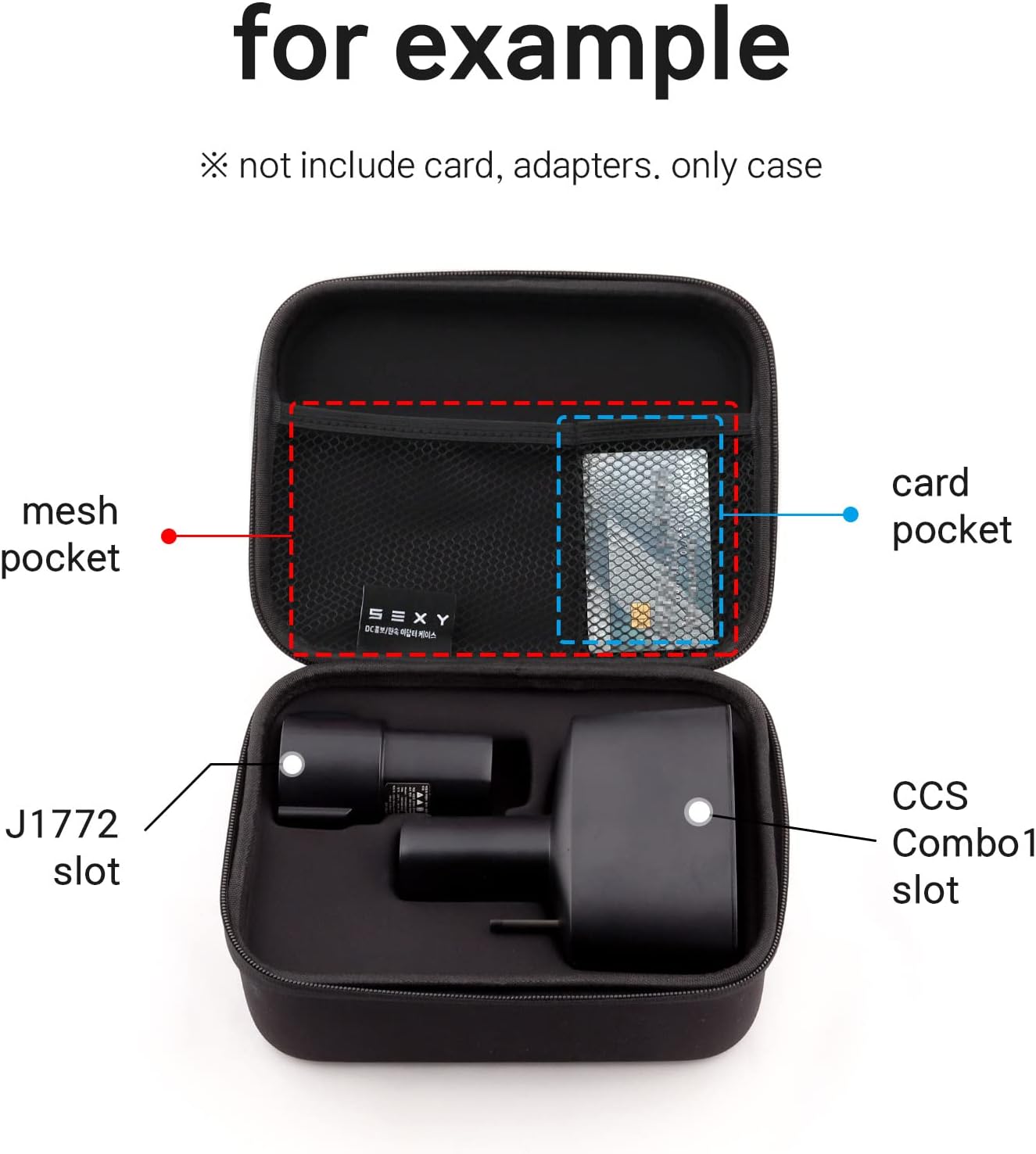 Sexy Bag Tesla CCS Combo1 & J1772 Adapter Case (CCS1 + J1772)