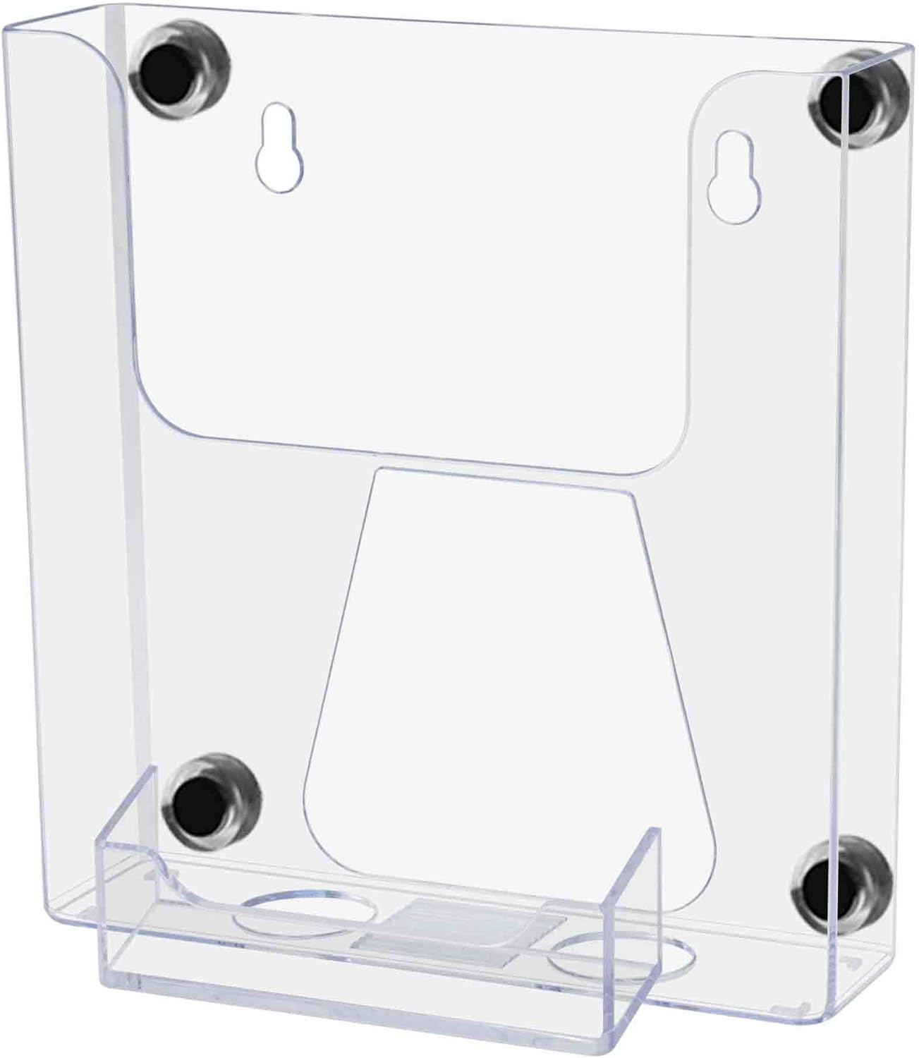 Marketing Holders 6 Pack Suction Cup Brochure Holder Holds 6 Inch Wide Literature Window or Glass Wall Mount Display Indoor Graphic Images Amenity Flyers or Reference Sheet Racks