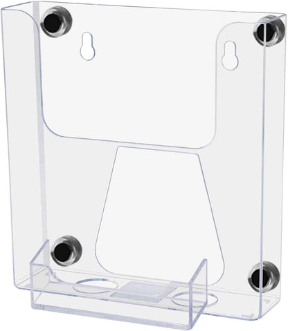 Marketing Holders 6 Pack Suction Cup Brochure Holder Holds 6 Inch Wide Literature Window or Glass Wall Mount Display Indoor Graphic Images Amenity Flyers or Reference Sheet Racks