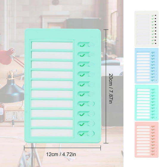 8Pcs Blank Chore Chart Kids Chore Chart with 10 Replacement Cardboard, Chore Chart for Kids Multiple Kids, Chores Checklist Task Board Sliding Routine Chart, ADHD Tools and Visual Schedules