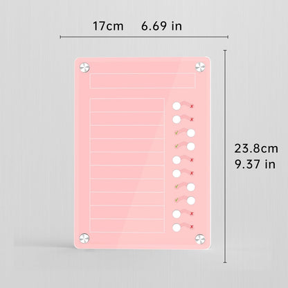 NiHome Acrylic Magnetic to Do List Planning Board with Sliders & Desktop Stand, Chore Chart for Kids & Adults, Checklist Routine Chart Task Board for Fridge & Desk, for Magnetic Metal Surfaces Only