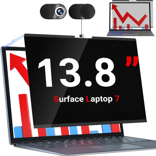ZOEGAA Surface Laptop 7 Privacy Screen,Magnetic Removable Touchable Privacy Screen for Microsoft Surface Laptop 13.8 inch,Anti-Blue Light Anti-Scratch