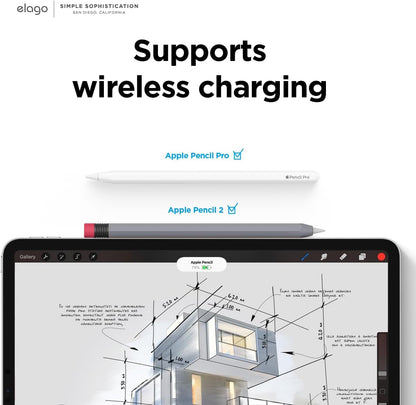 elago Compatible with Apple Pencil Pro Case & Apple Pencil 2nd Generation Case, Compatible with Magnetic Charging, Double Tap, Squeeze, Haptic (Must Read Installation Instructions) [Lovely Pink]