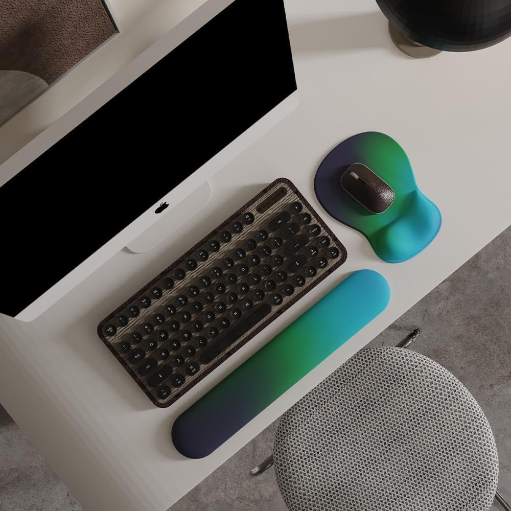 ErgoComfort Gel Wrist Rest Mouse Pad-Ergonomic Office Mousepad with Wrist Support-Non-Slip, Design Desk Accessories Mat for Home&Game Decor (06Mocha Sand)