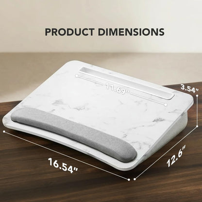 HUANUO Laptop Lap Desk - Portable Lap Desk with Pillow Cushion, Fits up to 15.6 inch Laptop, with Anti-Slip Strip & Storage Function for Home Office Students Use as Computer Laptop Stand, Book Tablet