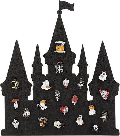 BENECREAT Castle Pin Board Cork Board, 14.2x11.8inch Bulletin Display Board Brooch Jewelry Display Cork Tray for Brooch Pin Collection Display, Office Home and School Decor