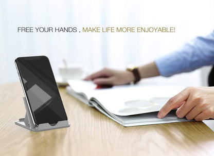 MoKo Phone/Tablet Stand, Foldable Tablet Holder Compatible with iPhone 17/17 Air/17 Pro/17 Pro Max, iPhone 16/Pro/Pro Max/Plus, iPhone 15/Pro/Pro Max/Plus, iPhone 14/Pro/Pro Max/Plus, Black