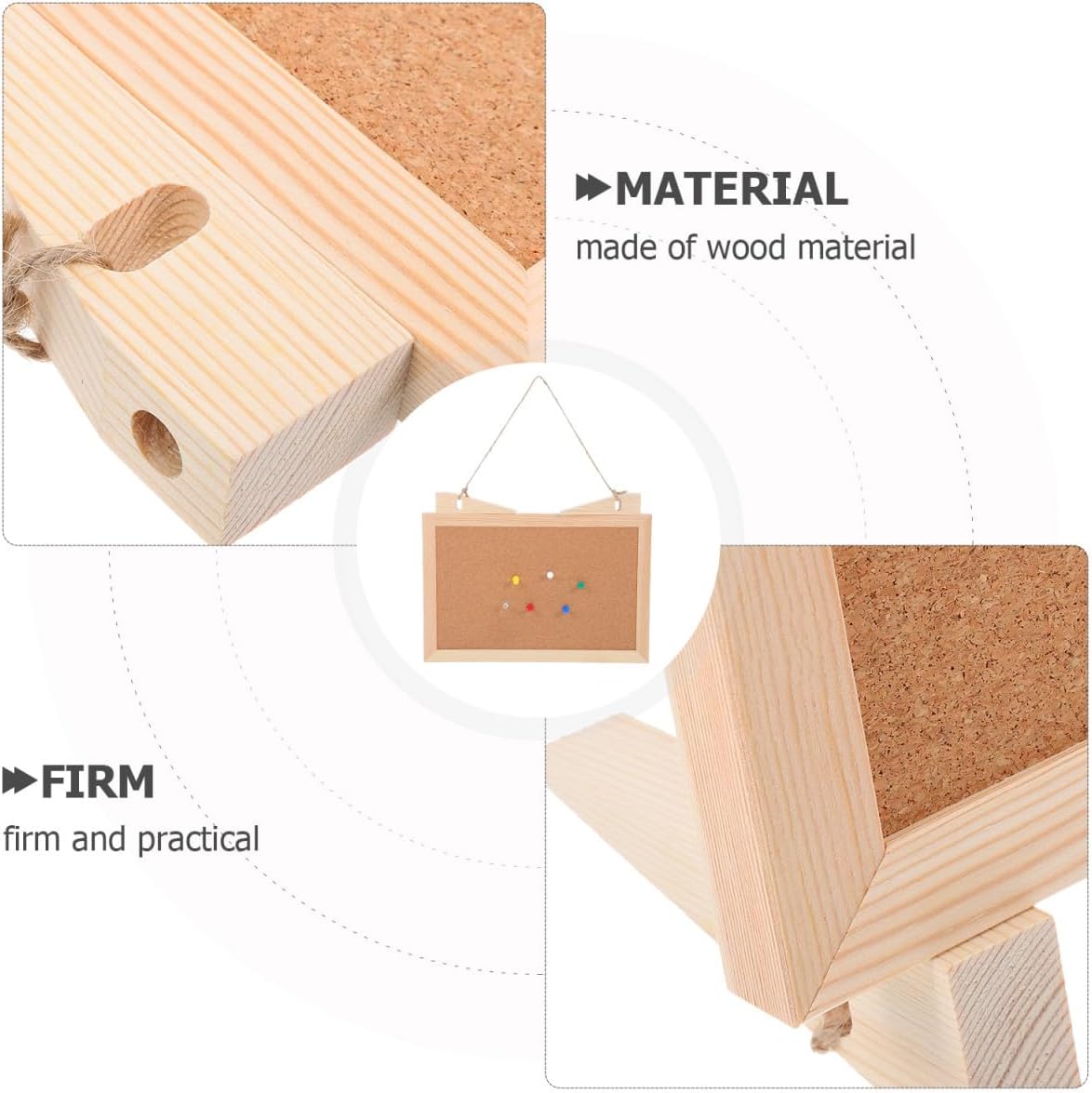 Double Sided Cork Board,11.8"x7.8" Cork Board Bulletin Desktop Small with Stand for Home Office Desk Message or Picture