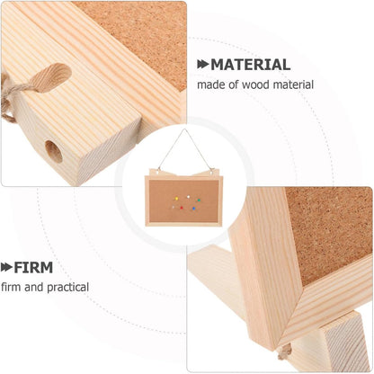 Double Sided Cork Board,11.8"x7.8" Cork Board Bulletin Desktop Small with Stand for Home Office Desk Message or Picture