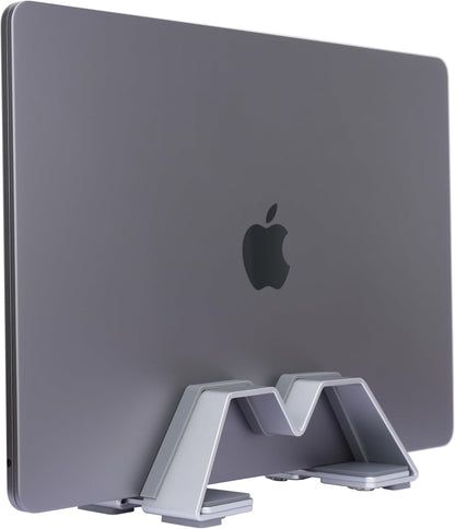 Adjustable Dual Vertical Laptop Stand - Supports 2 Devices Holder, Fit for All Laptops(10-30mm Thickness) - Fashion Design, Adjustable Width, Anti-Slip & Scratch-Resistant, Patented Design