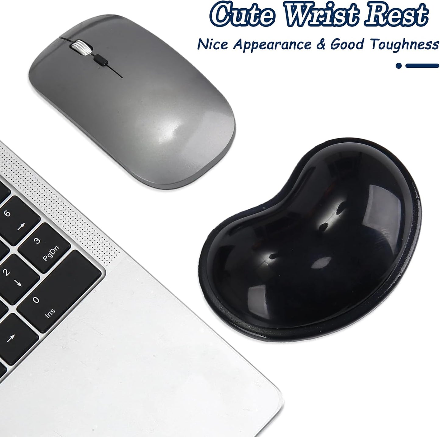 Gel Keyboard & Mouse Wrist Rest Set - Keyboard Wrist Rest Pad & Mouse Support for Office Gaming Pad Computer Laptop Ergonomic Comfortable Pain Relief- Pad Set (Mouse Support Only)