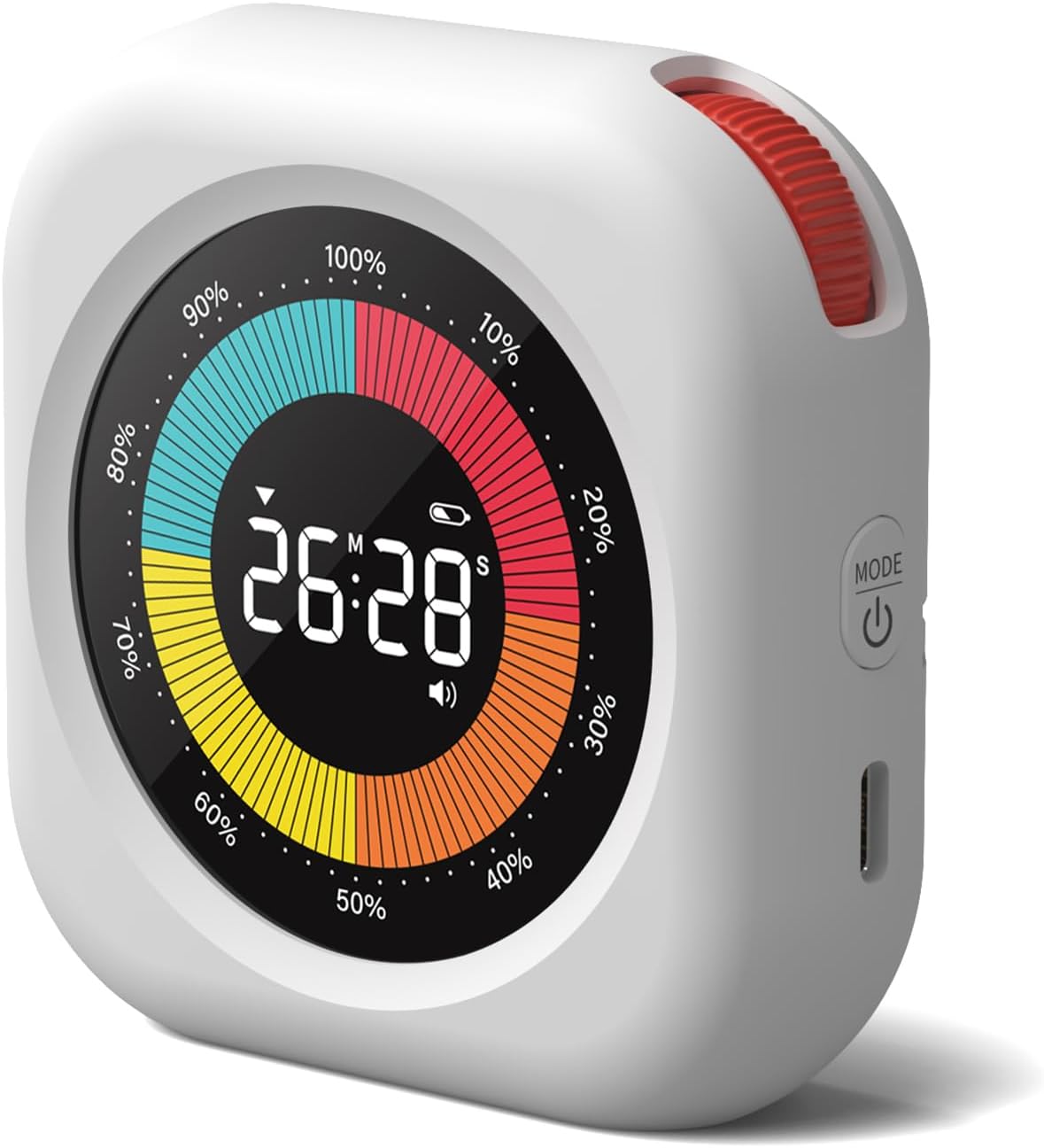PERSUPER Visual Timer for Kids, 10 Hours Countdown/Up, with Rechargeable, 3 Volume Levels, 3 Brightness Display, and Magnetic, Homeschool Study Tool, Large Digital Timers for Classroom, Kitchen