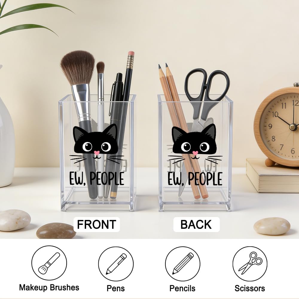 The Makeup Artist Acrylic Cosmetic Pencil Pen Holder, Funny Vanity Accessories for Girls, Makeup Brushes Holder for Beauty Specialist Esthetician, Make Up Artist MUA Appreciation Gifts