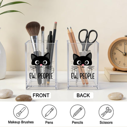 The Makeup Artist Acrylic Cosmetic Pencil Pen Holder, Funny Vanity Accessories for Girls, Makeup Brushes Holder for Beauty Specialist Esthetician, Make Up Artist MUA Appreciation Gifts