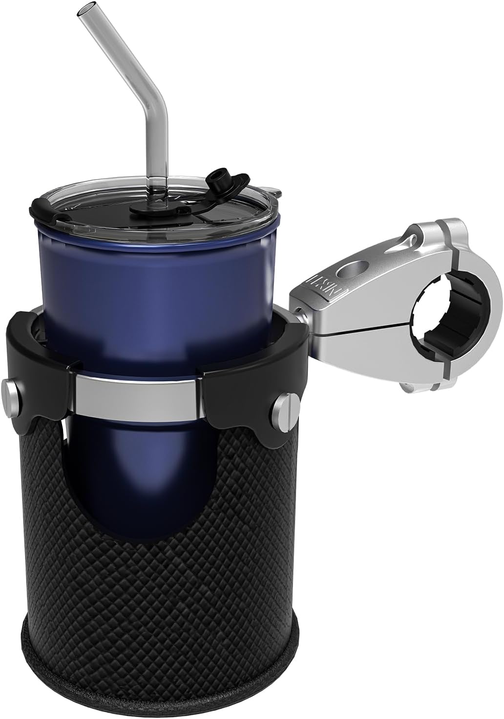 LEXIN C4 Extra Large Motorcycle Cup Holder for Harley Davidson, Max 32oz Drink Holder with 360° Ball Swivel, Aluminum Clamp for 7/8"-1 1/4" Handlebar/Bumper/Pole Mount, Apply for ATV, UTV, Boat, More