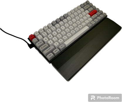 Kothar Wooden/Bamboo Keyboard Wrist Rest - Ergonomic Design, Comfortable Support for Mechanical Keyboards, Office & Gaming Use (TKL, Black)