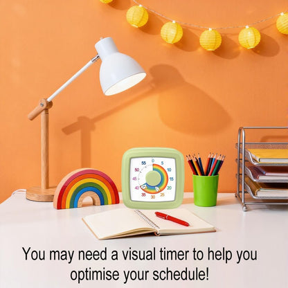 Visual Timer for Kids & Adults, 60 Minute Rainbow Countdown Timer, Time Management Tool for Classroom, Home, Kitchen, Office, School