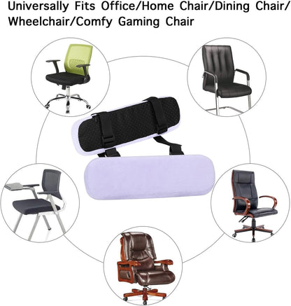 MOSISO Chair Armrest Pads (2 Pack), Memory Foam Home/Office Chair Arm Rest Covers Comfy Computer Gaming Elbow Cushion Removable Washable Elbow Support Forearm Pressure Relief, Black