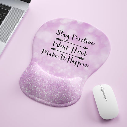 Ergonomic Mouse Pad with Wrist Rest,Cute Gel Mousepad Wrist Support - Small Mini Portable for Travel Mouse Pads for Desk Laptop,Computer,Office & Home Decor (Pink&Light Pink)