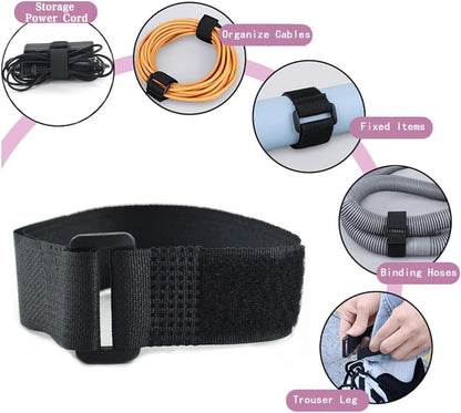 20 Pack (12 x 1 Inch) Reusable Fastening Cable Straps,Adjustable Multi-Purpose Hook and Loop Straps Nylon Cable Ties for Wire Cable Management Home Office Garage Outdoor Organization