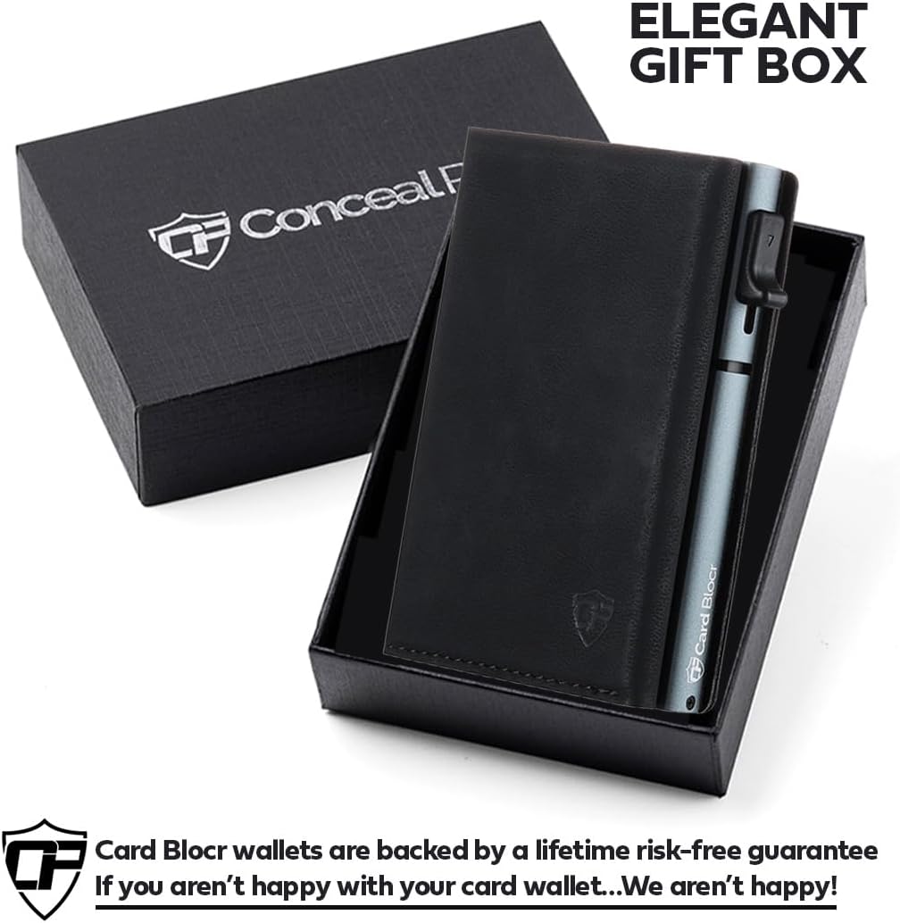 Conceal Plus Wallet Finder Slim Tracker, 5-Year Battery Life - Never Needs Charging, Track Wallet, Backpack, Luggage and More, Works with Apple Find My iOS Only (Android Not Supported)