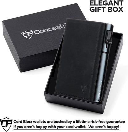 Conceal Plus Wallet Finder Slim Tracker, 5-Year Battery Life - Never Needs Charging, Track Wallet, Backpack, Luggage and More, Works with Apple Find My iOS Only (Android Not Supported)