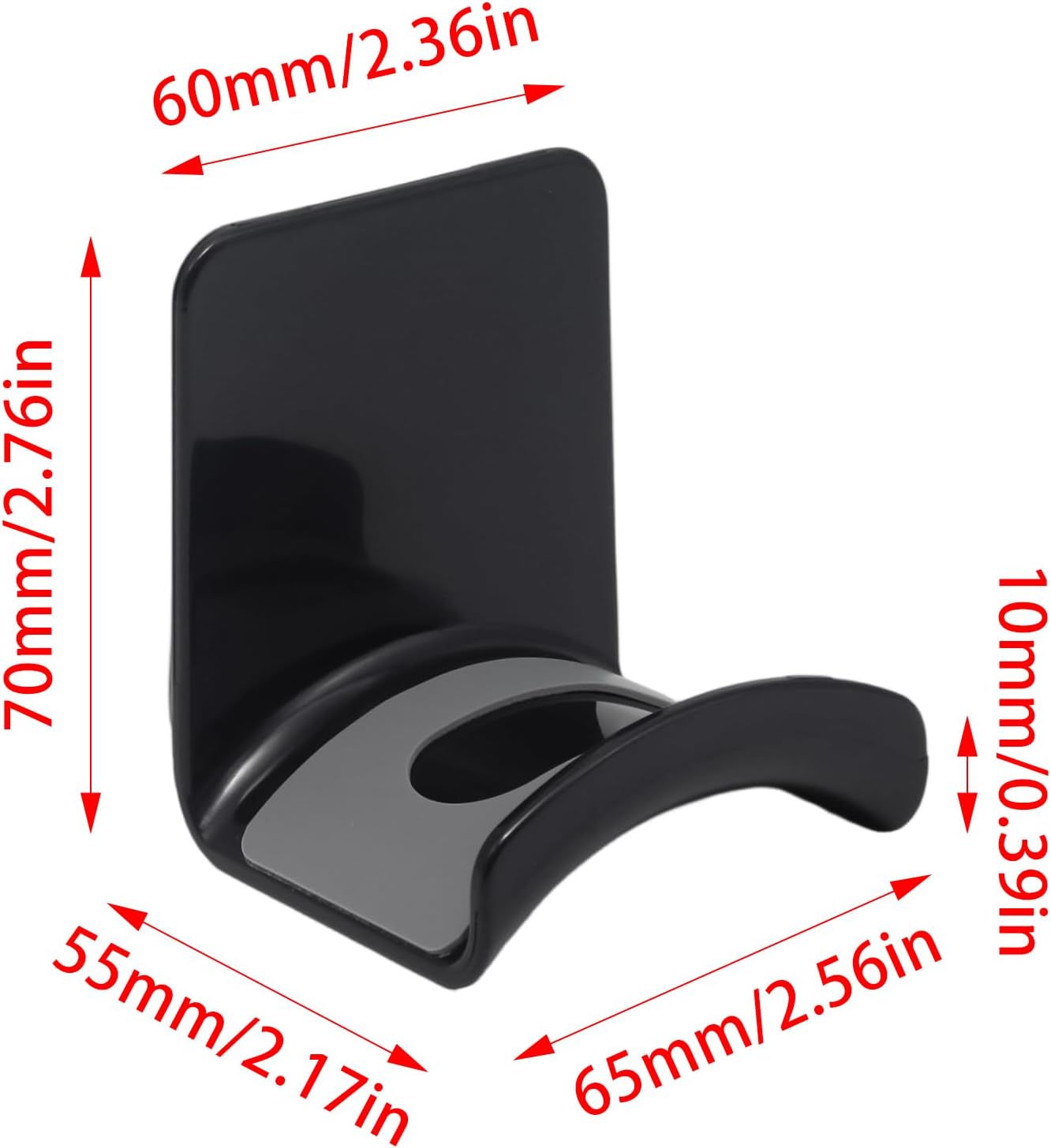 1Pcs White ABS Plastic Headphone Stand Hanger, Hanging Headset Holder Hook Under Desk, Adhesive Earphones Hangers for Desk Headphone Hanger, Most Headphones and Controller