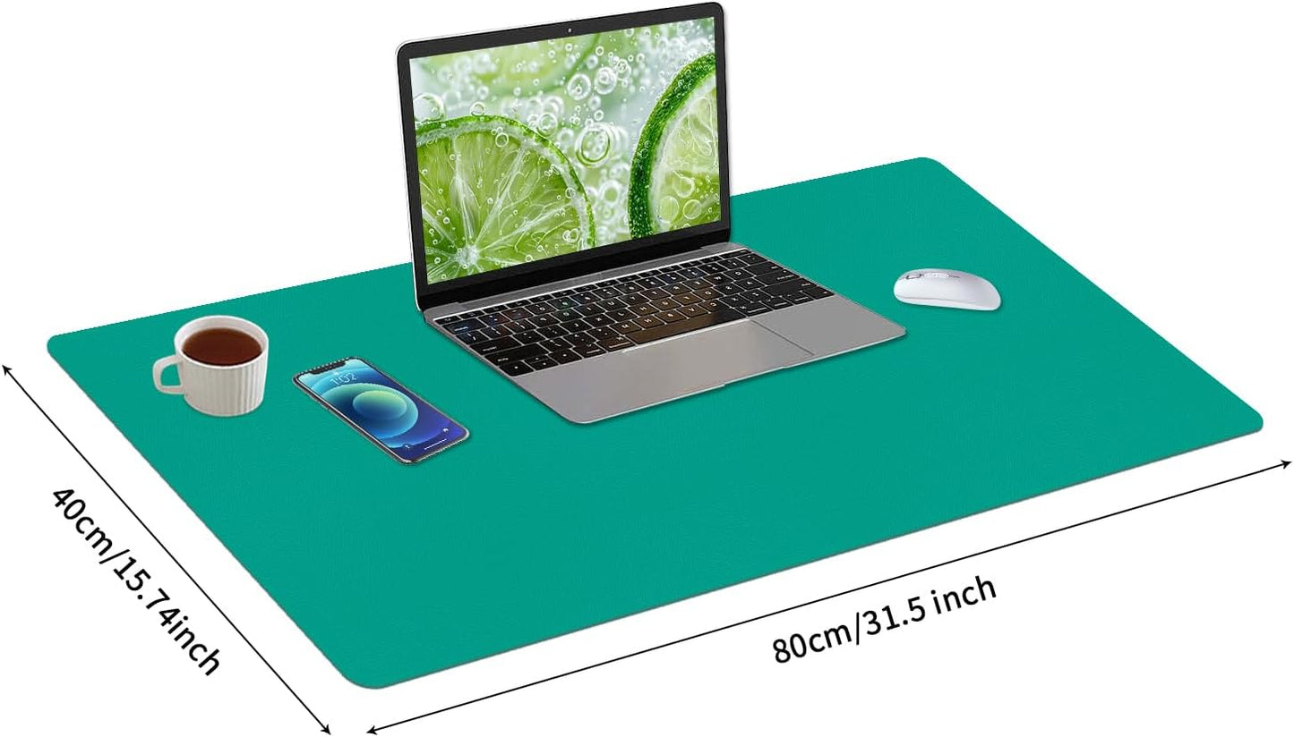 Bloss Leather Desk Pad and Keyboard Wrist Rest, Large Mouse Pad + Keyboard Pad+Mouse Wrist Support, Non-Slip Desk Mat Protector for Office, Home(31.5×15.7 Inches,Beige) - Colors A