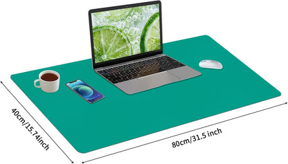 Bloss Leather Desk Pad and Keyboard Wrist Rest, Large Mouse Pad + Keyboard Pad+Mouse Wrist Support, Non-Slip Desk Mat Protector for Office, Home(31.5×15.7 Inches,Beige) - Colors A