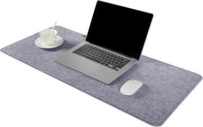 Large Felt Desk Protective Pad, 100X40cm/40''X16''Non-Slip Felt Desk Mat Extended Gaming Mouse Pad Large Desk Pad Protector for Keyboard, Computer, Mouse, Laptop (Dark Grey)