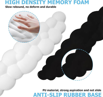 Cloud Wrist Rest Keyboard, PU Leather Memory Foam Wrist Rest for Computer Keyboard, Ergonomic Keyboard Wrist Rest and Cute Mouse Wrist Rest for Gaming,Office,Computer,Typing Pain Relief,Pastel Green