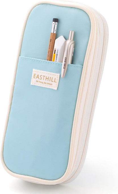 EASTHILL Big Capacity Pencil Case Large Pencil Pouch Stationery Pen Bag for Teen Girls-Green