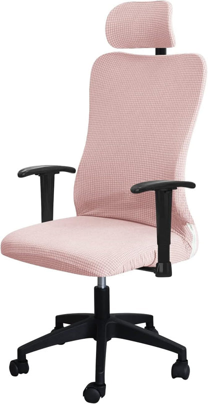 FORCHEER Office Chair Armrest Covers 12-15 Inch Velvet Elastic Black Arm Rest Covers for Desk Computer Chairs Washable