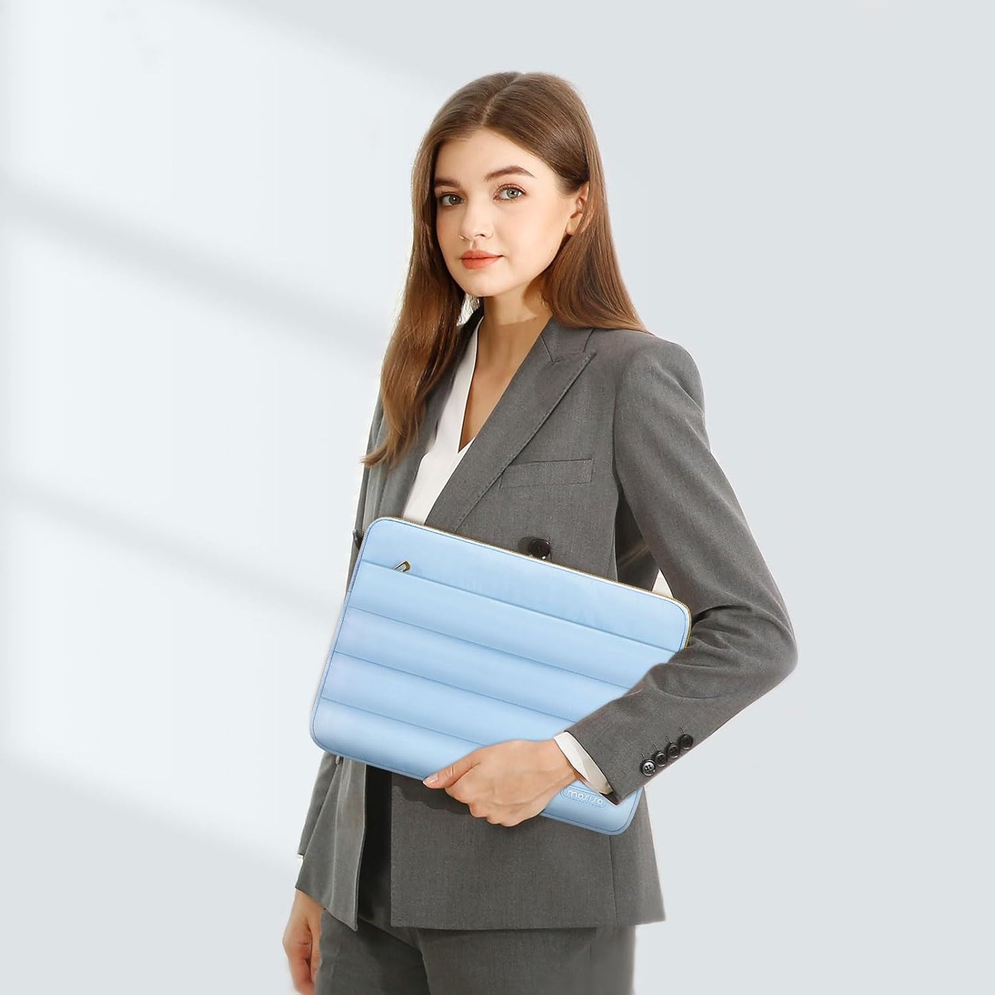 MOSISO Laptop Case 13.3 inch,13-13.3 inch Puffy Laptop Sleeve Compatible with MacBook Neo/Air 13.6 M5 M4 M3 M2 M1/Pro 13/14,HP Dell ASUS Lenovo,Polyester Horizontal Bag with Small Case, Sand