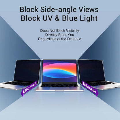 Magnetic 14 Inch Laptop Privacy Screen Filter 16:10 Removable Anti Glare Blue Light Anti-Peeping Screen Protector Laptop Privacy Shield Compatible with Chromebook HP Lenovo Thinkpad Dell Asus Samsung