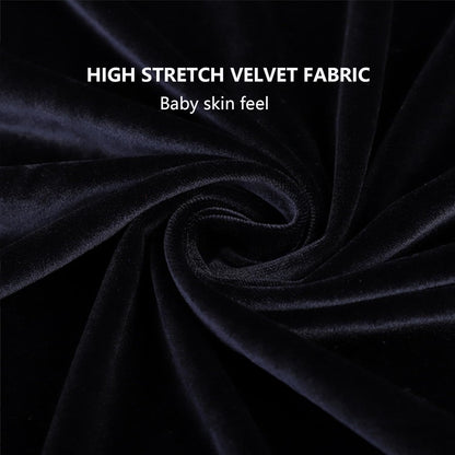Office Chair Arm Rest Cover Velvet Office Chair Armrest Covers Stretchable Removable Armrest Protectors for Desk Chairs Computer Chair Gaming(Office Chair Arm Covers 2Pcs, Black)
