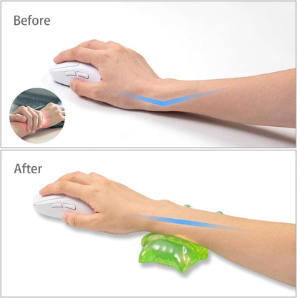 Ergonomic Gel Mouse Wrist Rest – Clear Cute Cat Mouse Wrist Rest, Comfort & Support for Typing and Gaming (Pink)