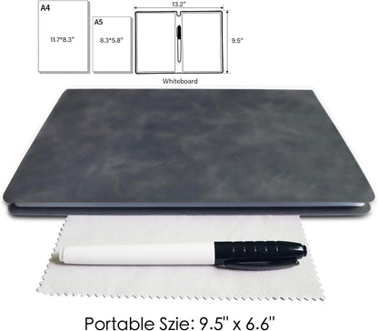 Portable Small Dry Erase Board Whiteboard Notebook Handheld, Reusable White Board Dry Erase Notebook for Desk, At Home Office Study Essentials-9.5" x 6.6" (Pink)