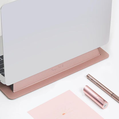 SenseAGE Laptop Stand for Desk, Office, Ergonomic Notebook Stand, Foldable & Portable Travel FlatStand, Lightweight, Anti-Slip, Compatible with MacBook Air, Pro, and Up to 15.4" Laptops (Charcoal)