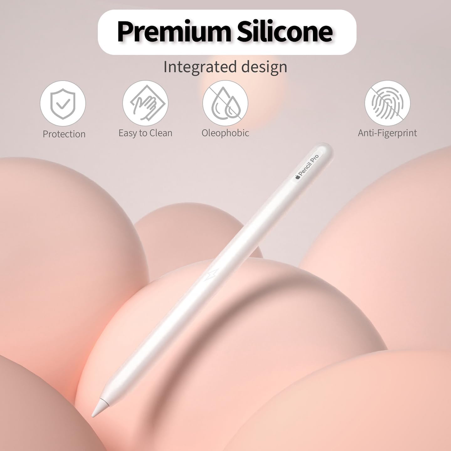 Ultra Thin Protective Pencil Cover for Apple Pencil Pro &Apple Pencil 2nd Gen Silicone Case Sleeve Compatible with Apple Pencil Pro (Pink)