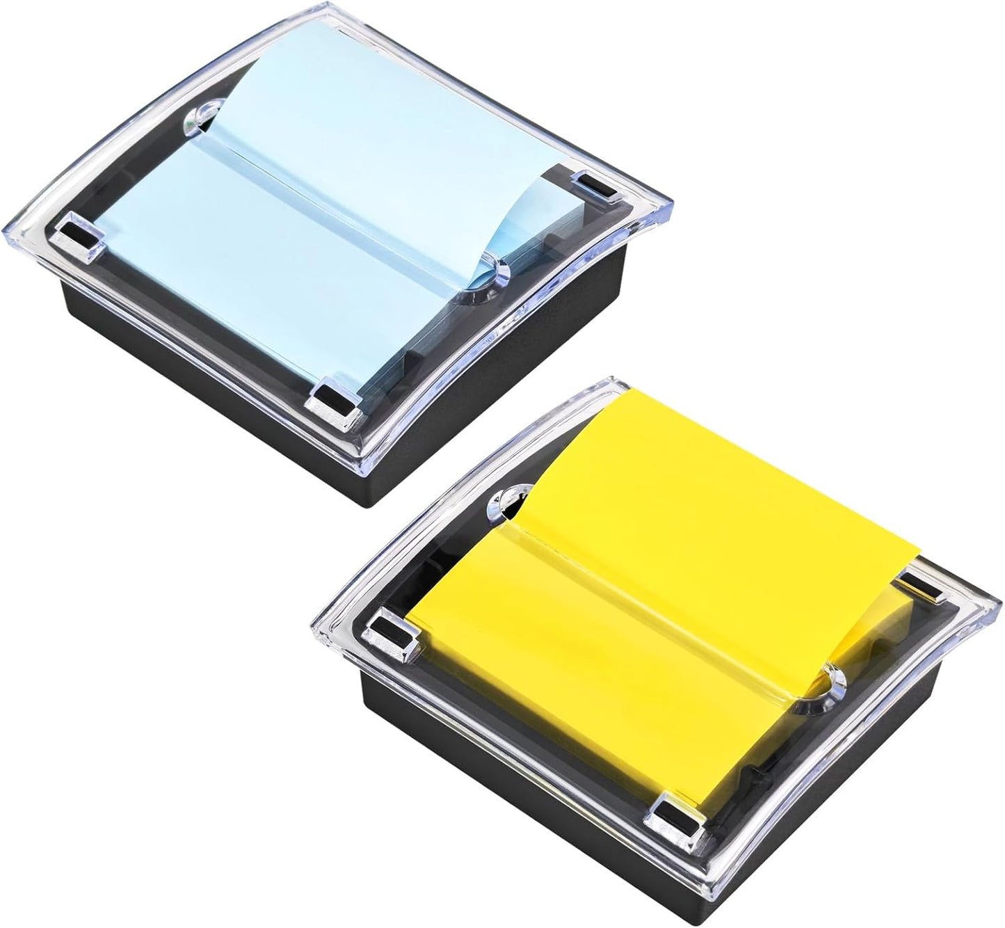 Pop Up Sticky Note Dispenser,3x3 Inches,Sticky Note Holder, Black Base,Sticky Note Dispenser for Office Home Classroom Desk Supplies