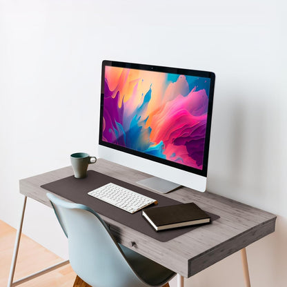 Leather Desk Pad 36" x 20", Vine Creations Office Desk Mat Waterproof Black - Premium Quality - Smooth Mouse Writing Surface - Maximum Protection Dual-Sided Pu Leather Blotter for Desk Office/Home