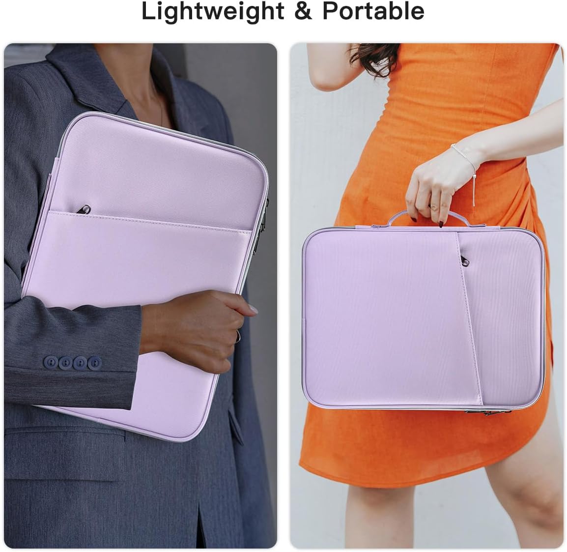 12-12.9 Inch Tablet Sleeve Bag for 12.4" Samsung Galaxy Tab S10+ S9+ Plus/S8+/S7+ Plus/S7 FE,13" iPad Air M4 M3 M2/iPad Pro M5 M4/Pro 12.9"/Microsoft Surface Go 2 12.4"/Pro 11 10 Carrying Case-Black