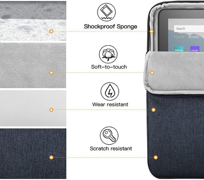 TiMOVO 9-11" Tablet Sleeve Bag for iPad 11-inch A16 2025, iPad 10.9"/10.2"| Air 11 Inch/5th/4th Gen. 10.9", Galaxy Tab A9+/A11Plus 11", Protective Bag Fit Smart Keyboard, Dusty Blue