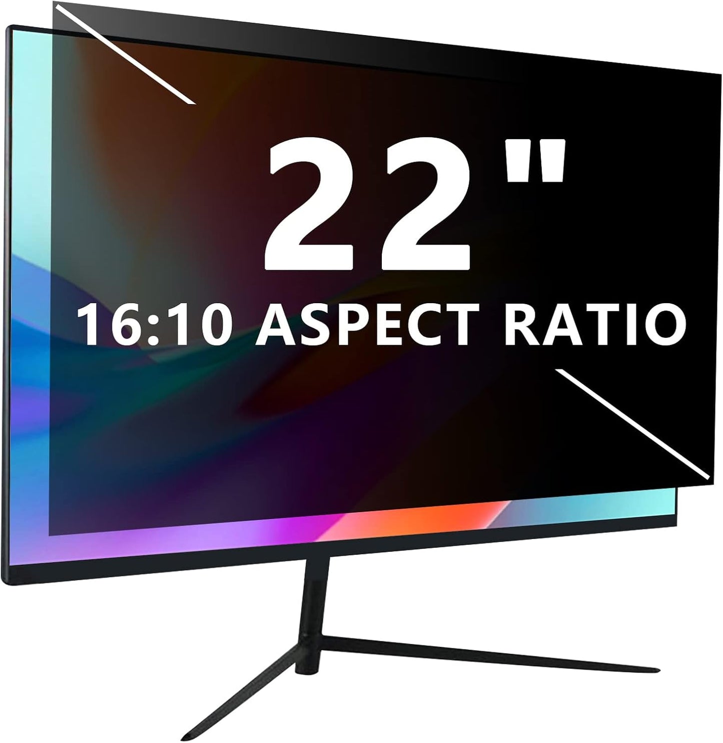 2 Pack Magnetic Hanging Computer Privacy Screen 24 Inch for 16:9 Widescreen Monitor, Removable Privacy Screen Anti Glare Blue Light Computer Screen Privacy Shield, Anti-Scratch 24in Protector Film