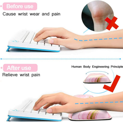 WB WEIRDBEAST Keyboard Wrist Rest Large Mouse Pad Wrist Support for Computer, 4 in 1 Memory Foam Keyboard Pad Desk Mat Ergonomic Hand Rest Wrist Cushion for Home Office Gaming-Pink
